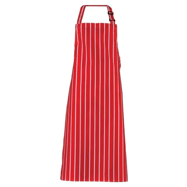 Image of Red Striped Butcher Aprons (5X5CS)