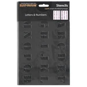 Image of Rust-Oleum Letters Paint stencil Pack of 2