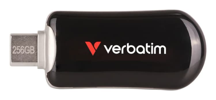Image of Verbatim Plectra USB-C Flash Drive Black 256GB