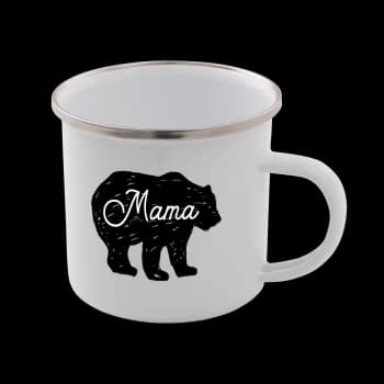 Image of Mama Bear Enamel Mug - White