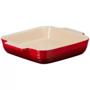 Image of Le Creuset 23cm Stoneware Classic Square Dish Cerise