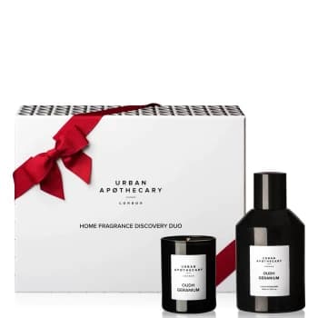 Image of Urban Apothecary Oudh Geranium Home Fragrance Duo - 100ml Room Spray and 70g Candle