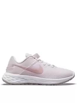 Image of Nike Revolution 6 Flyease - Pink/White, Size 4, Women