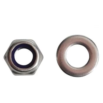 Image of Forgefix Stainless Steel Nyloc Nuts and Washers M8 Pack of 12