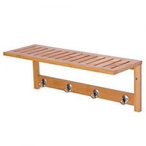 Image of HOMCOM Bamboo Shelf Bamboo 195mm x 520 mm x 50 mm