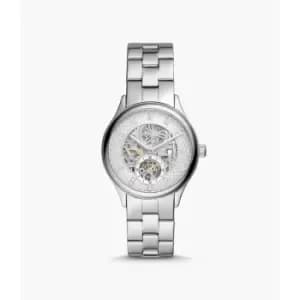 Image of Fossil Womens Modern Sophisticate Automatic Stainless Steel Watch - Silver