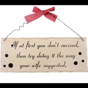 Image of If At First You Don't Succeed Hanging Sign