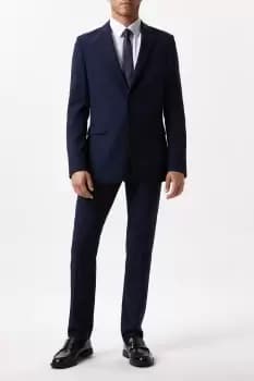 Image of Mens Slim Fit Navy Twill Suit Jacket