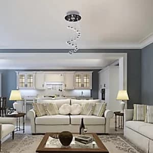 Image of HOMCOM Chandelier B31-087 480 mm 200 mm 200 mm Silver