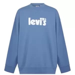 Image of Levis Big Relax Crew Sweatshirt - Blue