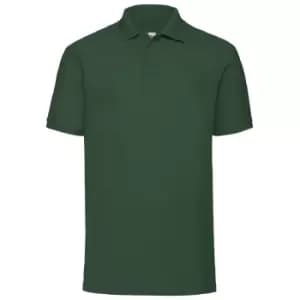 Image of Fruit Of The Loom Mens 65/35 Pique Short Sleeve Polo Shirt (XL) (Bottle Green)