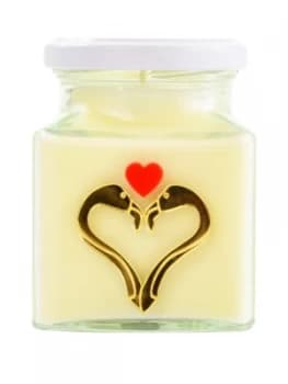 Image of Flamingo Candles Cream Love Birds Valentine Scented Candle 300g