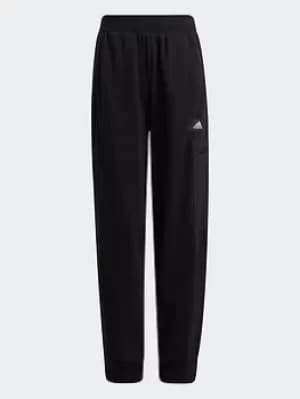 Image of Boys, adidas Arkd3 Tapered French Terry Joggers, Black/White, Size 7-8 Years