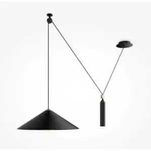 Image of Maytoni Maytoni Peso Dome Pendant Ceiling Light Black E27