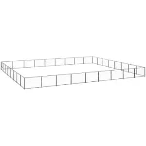 Image of Dog Kennel Black 72 m² Steel Vidaxl Black