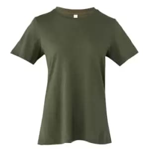 Image of Bella + Canvas Womens/Ladies Relaxed Jersey T-Shirt (XL) (Military Green)