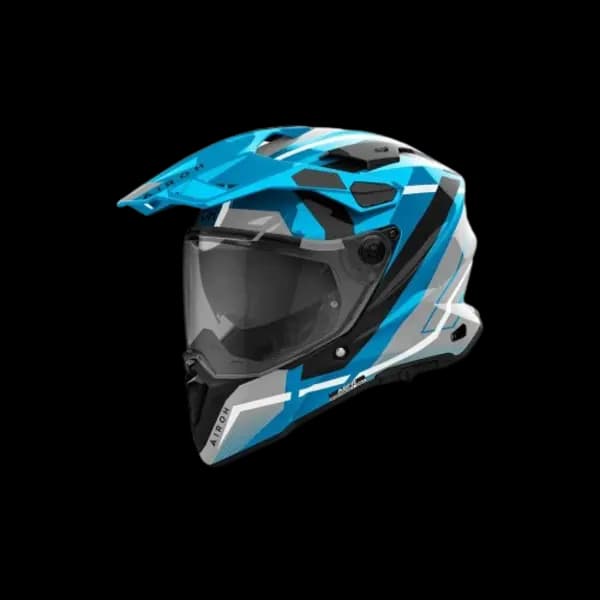 Image of Airoh Commander 2 Mavick Cerulean Blue Adventure Helmet Size M