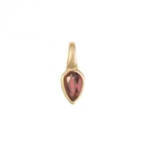 Image of Gold Plated Birthstone January Garnet Pendant P5214