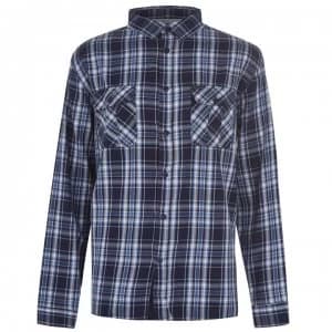 Image of Firetrap Long Sleeve Twick Shirt - Navy/Blue
