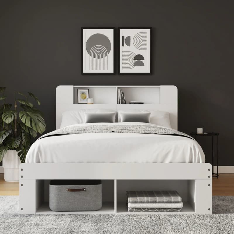 Image of GFW Anya White Ottoman Bed Frame - 4ft6 Double