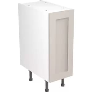 Image of Kitchen Kit Flatpack Shaker Kitchen Cabinet Base Unit Ultra Matt 300mm in Light Grey MFC