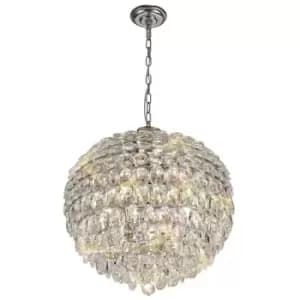 Image of Suspension Coniston Chrome polished 9 bulbs 77cm