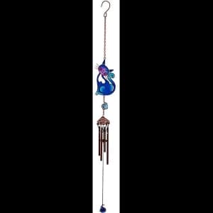 Image of Blue Slinky Cat Windchime