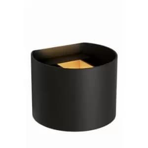 Image of Lucide Axi Modern Up Down Wall Spotlight Bathroom LED 2x35W 2700K IP54 Black