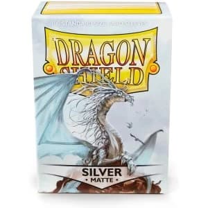 Image of Dragon Shield Silver Matte Card Sleeves - 100 Sleeves