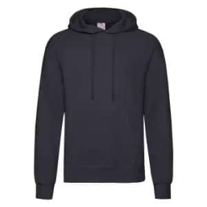 Image of Fruit of the Loom Adults Unisex Classic Hooded Sweatshirt (4XL) (Deep Navy)