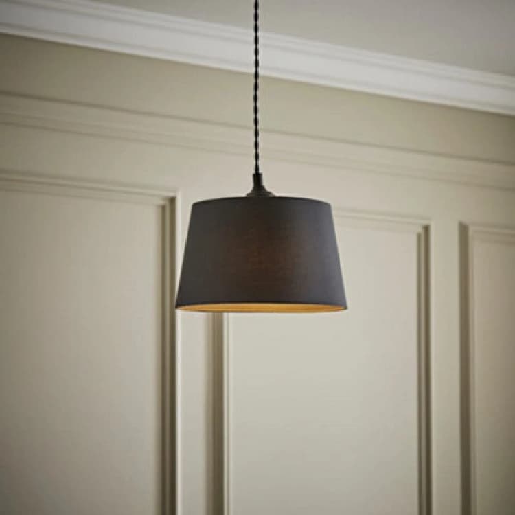 Image of ValueLights ValueLights Aspen Grey Tapered Easy Fit Pendant Lamp Shade in Pale Grey Size: Small Pale Grey Small Unisex 5016529274117