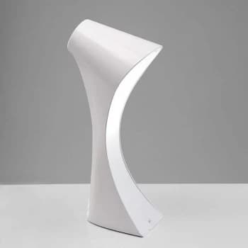 Image of Ora Table Lamp 1 E27 Bulb, bright white / white arylic / polished chrome