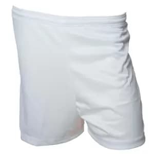 Image of Precision Childrens/Kids Micro-Stripe Football Shorts (M-L) (White)