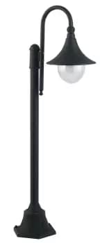 Image of PAVIA Outdoor 130cm Bollard Black, IP44 130x51cm
