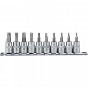 Image of Draper 10 Piece 3/8" Drive TX-Star Plus Socket Bit Set 3/8" 55mm