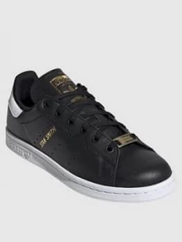 Image of Adidas Originals Junior Stan Smith Trainers - Black
