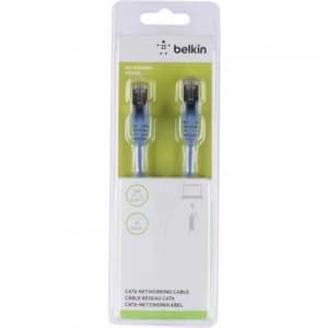 Image of Belkin RJ45 Network cable, patch cable CAT 6 S/FTP 2m Blue incl. detent