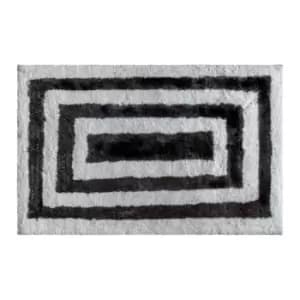 Image of Crossland Grove Hugger Rug Black White 120 X 170Cm