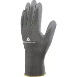 Image of Delta Plus Knitted Polyester Work Safety Gloves (8/M) (Grey) - Grey
