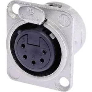 Image of XLR connector Sleeve socket straight pins Number of pins 5 Silver Neutrik NC5FD L 1