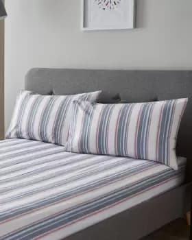 Image of Cotton Traders Devonshire Fitted Sheet Set in Blue