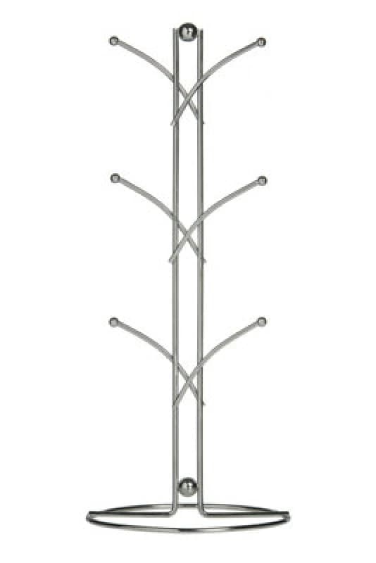 Image of Premier Housewares Indy Chrome 6 Cup Mug Tree Silver