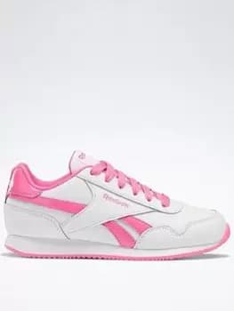 Image of Reebok Royal Classic Jogger 3 Shoes, White/Pink, Size 1 Older, Women