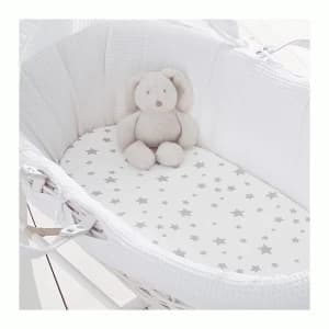 Image of Silentnight Moses Fitted Sheet Pair - Grey Star