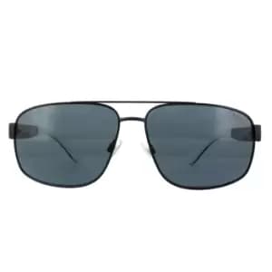Image of Aviator Matt Navy Blue Grey Sunglasses
