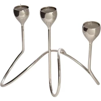 Image of Hotel Collection Swirl tea light holder - Silver