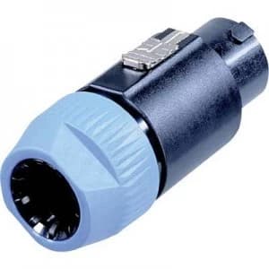 Image of Neutrik NL8FC Audio jack Plug, straight Number of pins: 8 Black, Blue