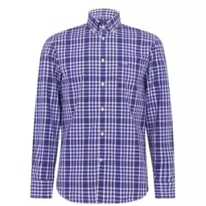 Image of Paul And Shark Long Sleeve Check Shirt - Blue