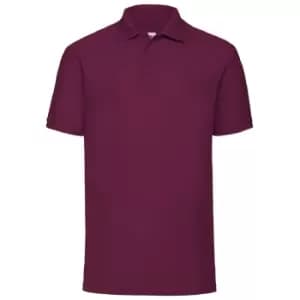 Image of Fruit Of The Loom Mens 65/35 Pique Short Sleeve Polo Shirt (S) (Burgundy)