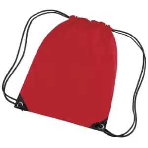 Image of Bagbase Premium Gymsac Water Resistant Bag (11 Litres) (Pack Of 2) (One Size) (Classic Red)